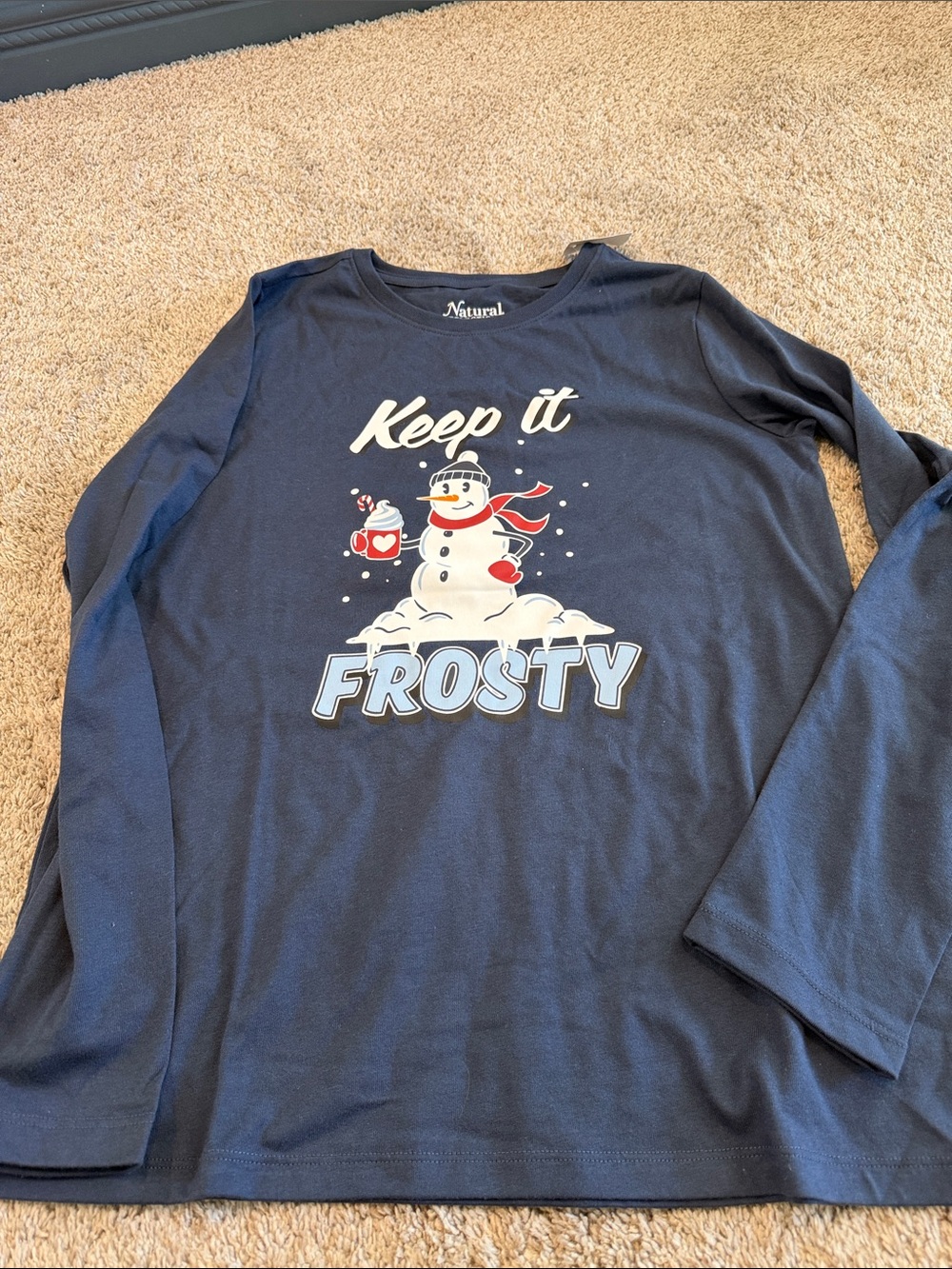 Women’s long sleeve small holiday shirt
